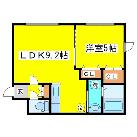 東区役所前駅 徒歩5分 3階の物件間取画像